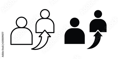 Obraz na plátně Referral icon series in black