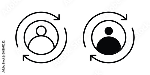 Remarketing icon series in black