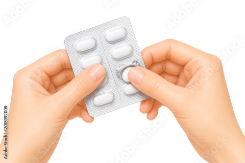 Blister Pack Tablet Press | Medication Removal Pharmacy Concept