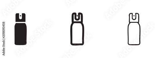 Tablou pe pânză Pepper Spray Canister Icon Set