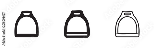 Tableau sur toile Horse Riding Stirrup Icon Set - Equestrian Equipment Symbols