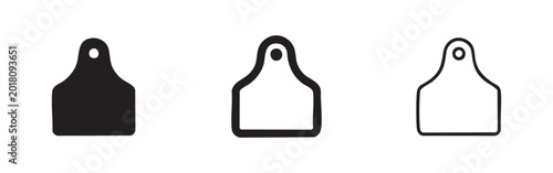 Tableau sur toile Livestock Ear Tag Icon Set - Animal Identification Symbols
