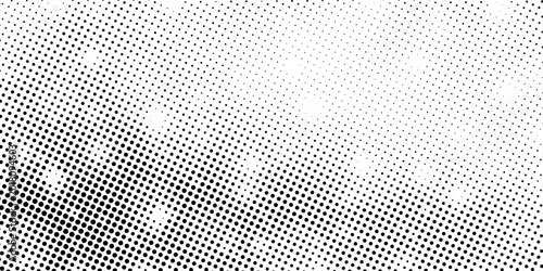 Tableau sur toile Black white dotted halftone