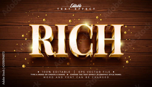 Canvastavla A luxurious editable text effect design with a rich gold typography on a wooden