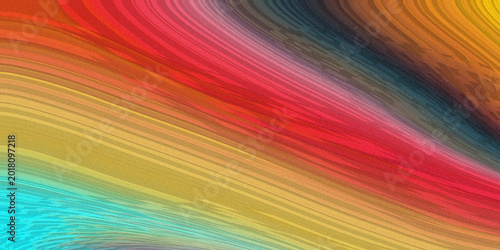 Fotografija Abstract grain noise texture with rainbow flowing wave lines of red orange yellow and blue colors for modern art background