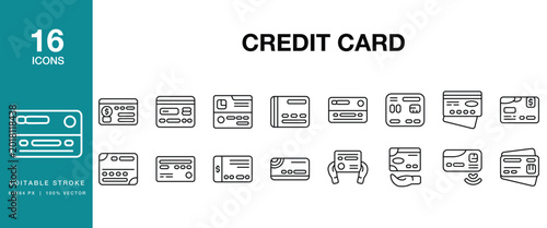 Foto Credit Card icon set