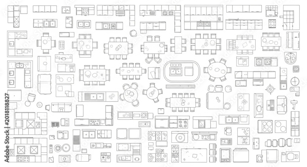 Obraz premium Architectural Floor Plan Blueprint Design Layout.