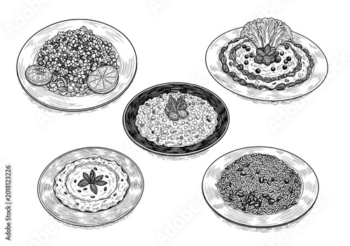 Tableau sur toile Arabic food top view frame