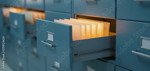 Drawer organizing files in filing cabinet