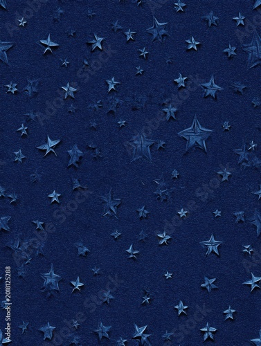 seamless Veterans Day background texture, subtle stars pattern embossed on matte navy paper, dark blue embossed star texture background