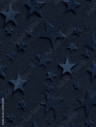 seamless Veterans Day background texture, subtle stars pattern embossed on matte navy paper, dark blue embossed star texture background