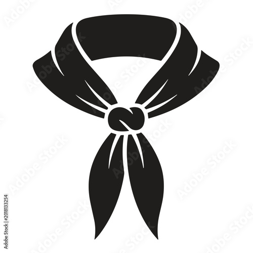 Bild auf Leinwand icon knotted shawl vector illustration