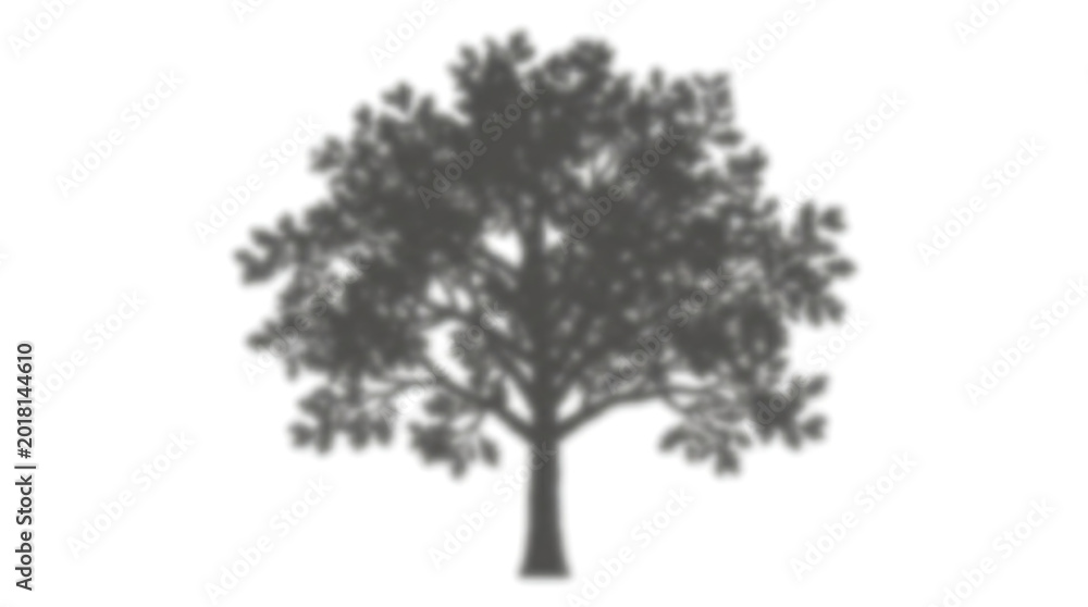 Fototapeta premium A grayscale illustration of a tree with a thick trunk and sprawling branches
