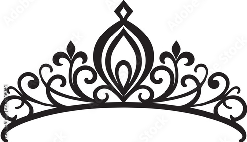 Foto Vintage fleur de lis vector ornament with ornate black wrought iron gate scrolls