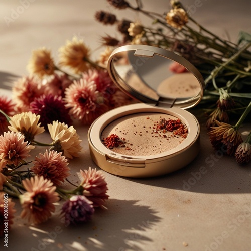 Beauty Cushion Compact Opened in Soft Natural Light Scene
