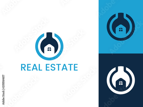 Brand Logo Design, Home Logo Design with Lab icon, Creative House Property Logo Design.