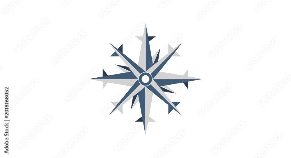 Fototapeta premium Detailed Blue Snowflake Design Closeup.