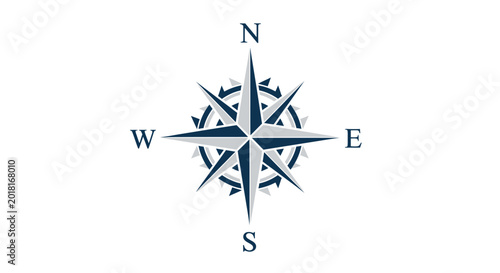 Navigation Compass Rose Directions Symbol.