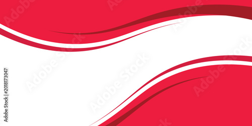 Creative abstract red background with fluid wave shapes and contemporary flat design style for business and web templates