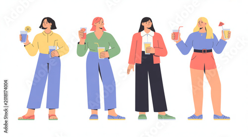 Group of diverse people celebrating and raising hands in colorful clothes Vector