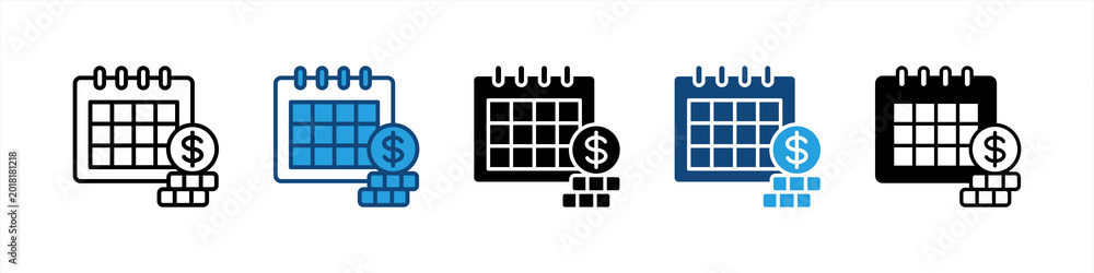 Foto payday icon, with light and dark background.