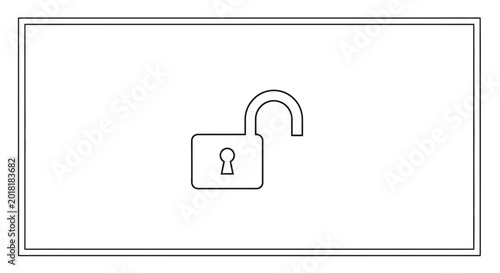 Open padlock icon, symbol of security, freedom, and access