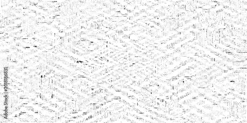 Quadro su tela Grunge textured background with abstract black and white pattern