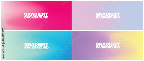 Four gradient backgrounds with soft color blends web design digital art graphic resource color transition smooth transition abstract background color palette gradient