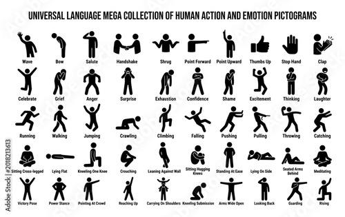 Universal Language: Mega Collection of Human Action and Emotion Pictograms