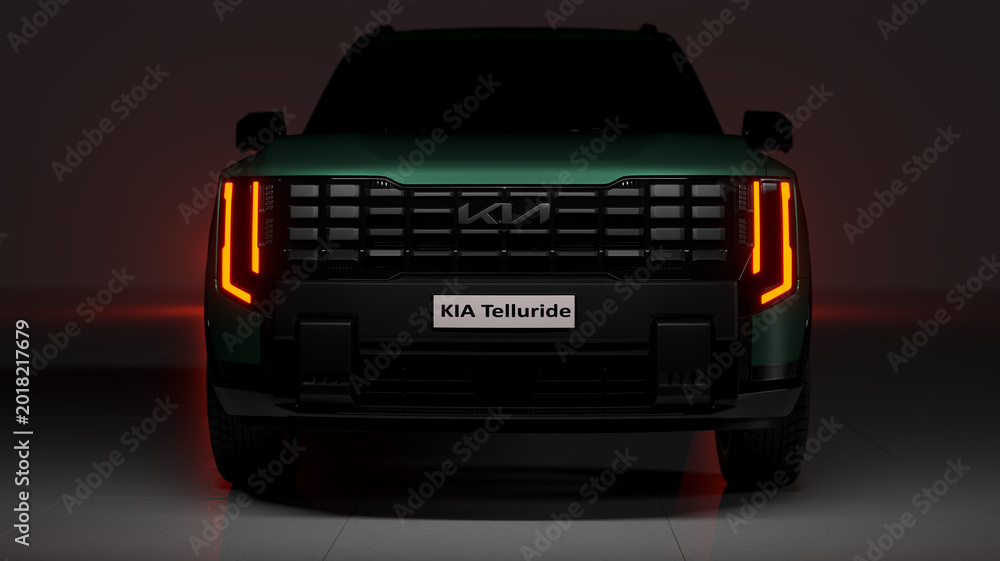 Fototapeta premium The New 2027 Kia Telluride: A Luxury SUV-Illustrative editorial