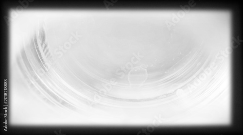 Black grunge frame with transparent film texture overlay isolated on PNG background.