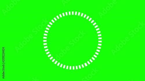 10 second Countdown green screen Simple countdown white number animation timer for 10 to 0 seconds