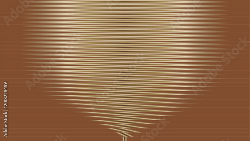 Konstfotografi Horizontal metallic waves on brown background creating rhythmic repeating lined texture