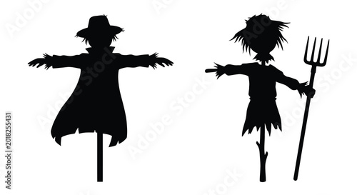 Photos scarecrow silhouette high quality professional detailed modern elegant stylish c