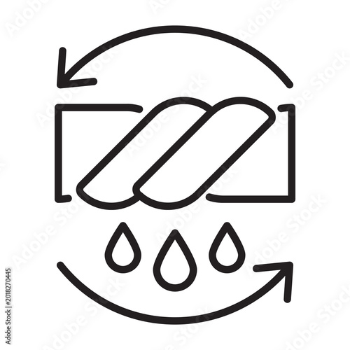 Photos Gentle wringing cycle symbol line icon