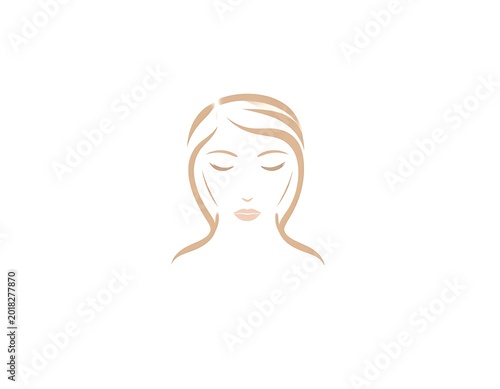 Woman Face Minimalist Line Art Portrait.