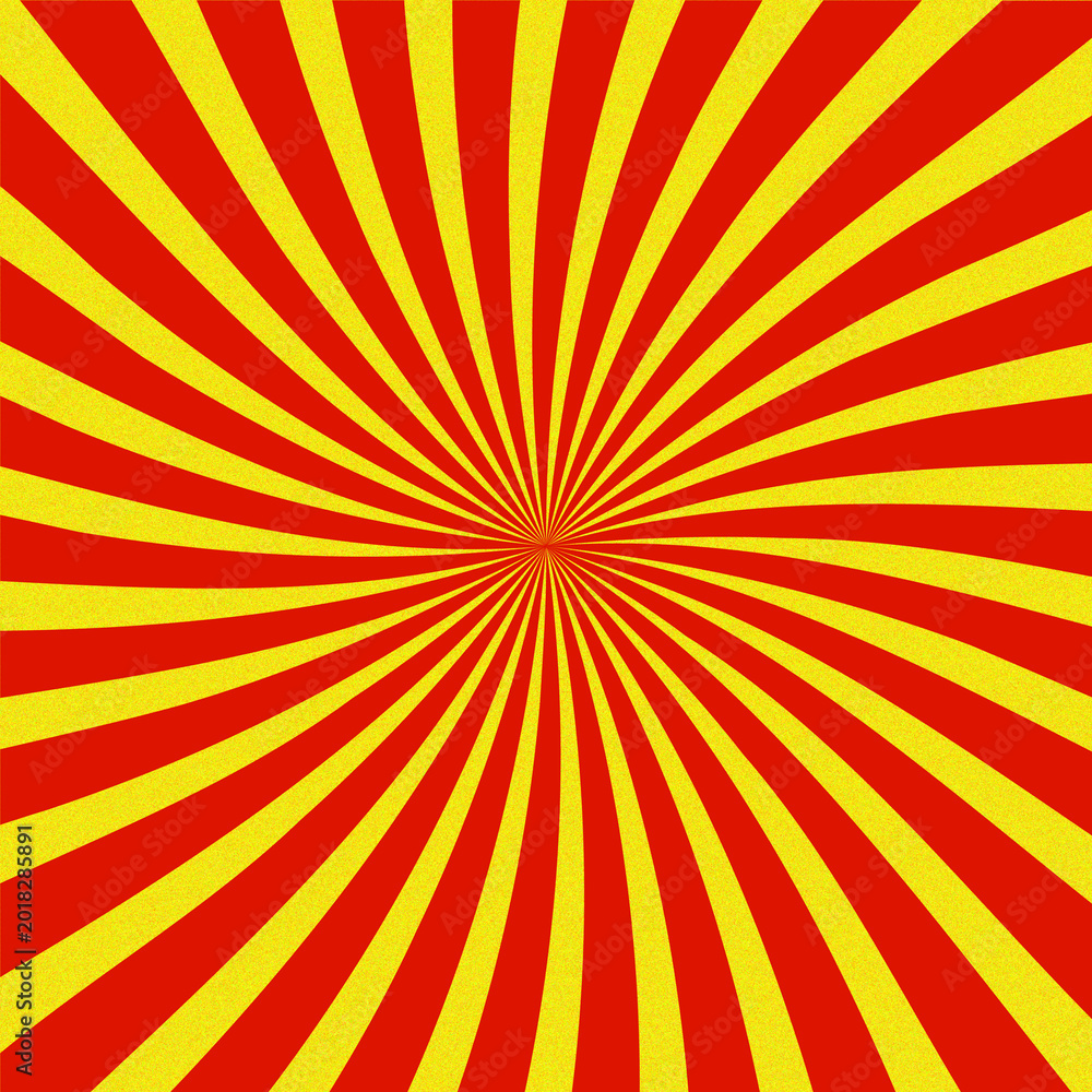 Obraz premium Red and Yellow Sunburst Swirl Background