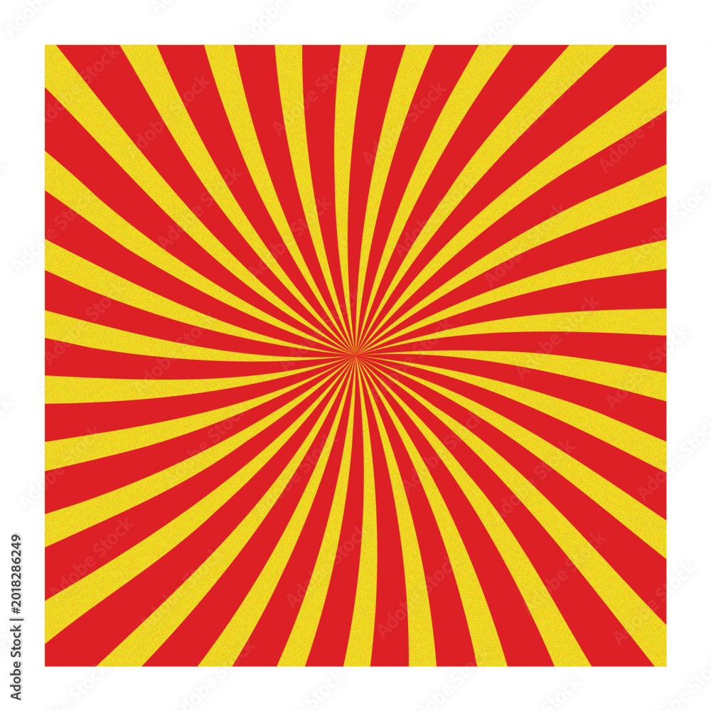 Obraz premium Red and Yellow Sunburst Swirl Background
