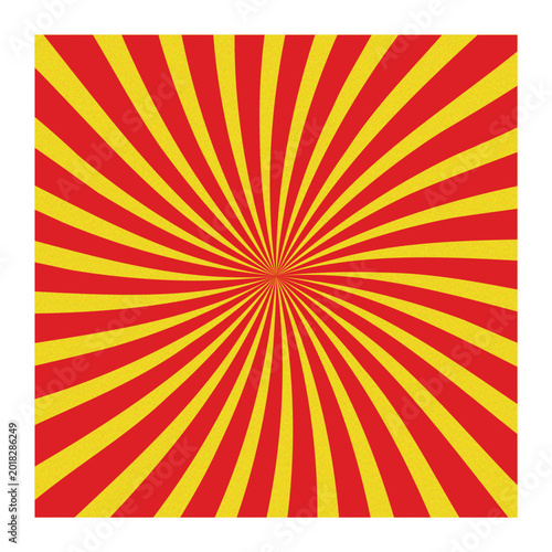Red and Yellow Sunburst Swirl Background