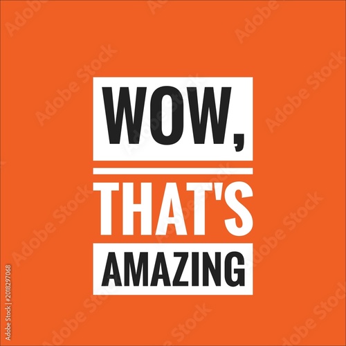 Foto Wow, that is amazing text design illustration