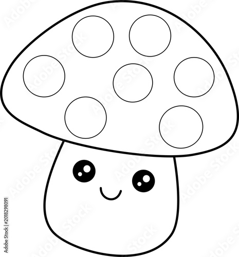 Cute mushroom cartoon 