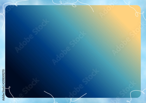 The mood is calm and harmonious, evoking tranquility and relaxation. Dominant colors are soft blue and warm yellow, with natural sunlight.