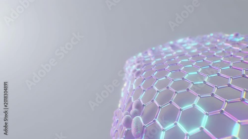Graphene Lattice Structure Seamless Loop Nanotechnology Concept