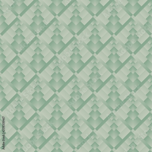Undecorated Christmas trees matte green gradient background seamless forest pattern