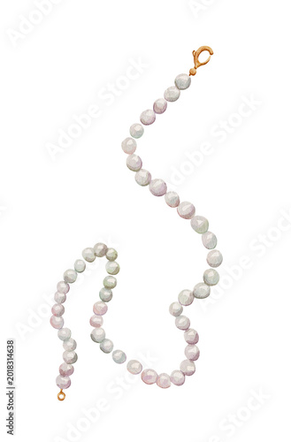Slika na platnu Watercolor pearls necklace