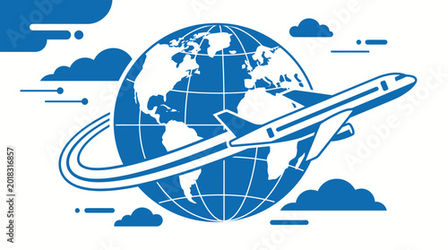 Photos Air travel around the world concept.
