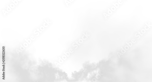 Fotografia Fluffy White Clouds Floating Across Bright Atmospheric Sky, Transparent Fog Text
