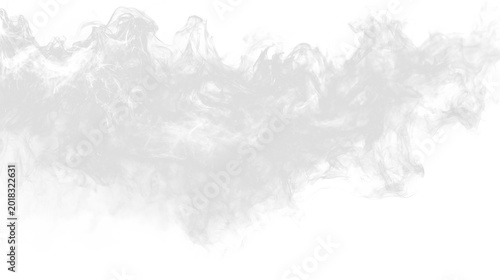 Fotografia Fluffy White Clouds Floating Across Bright Atmospheric Sky, Transparent Fog Text