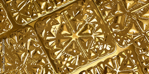 Photography golden metallic texture a fragmented crystalline pattern