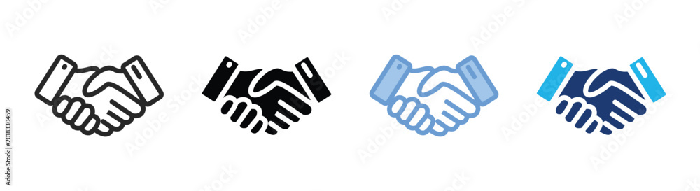 Fototapeta premium Partner icon set multiple style collection